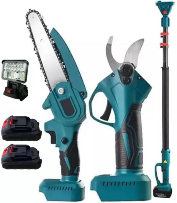 Forbici Potatura Elettrica MAKA Cordless - 26V, Lama Per Rami Fino A 20 Mm, Con 2 Batterie - Per Giardino, Alberi Da Frutto, Siepi