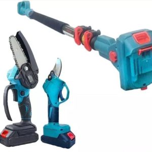 Makota : 4 in 1 - Forbice da Potatura a Batteria, Motosega a Batteria 6 Pollici incluso, + Asta Telescopica 128-248cm, Cesoie Elettriche per Potatura Giardino Rami Arbusti Vigneto - immagine 5