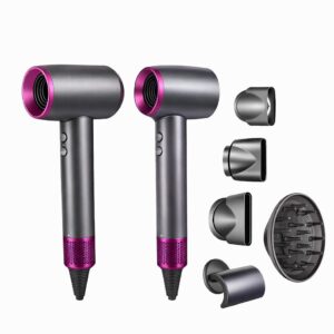 Asciugacapelli Compatto Professionale – Motore Potente 1600W Alta Velocità, Accessori Inclusi - immagine 2