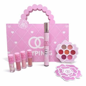 Set Trucco Completo Borsa Beauty Nero & Rosa – Kit Makeup Occhi e Labbra - immagine 3