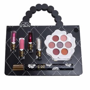 Set Trucco Completo Borsa Beauty Nero & Rosa – Kit Makeup Occhi e Labbra - immagine 5