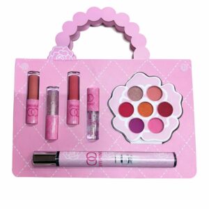 Set Trucco Completo Borsa Beauty Nero & Rosa – Kit Makeup Occhi e Labbra - immagine 6