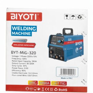 Saldatrice Inverter a Filo no gas  Elettrodo e tig BIYOTI BYT-MIG-320 3 in 1 MIG MMA LIFT TIG 320A Professionale con Display Digitale 220V - immagine 4