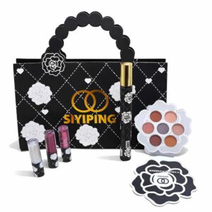 Set Trucco Completo Borsa Beauty Nero & Rosa – Kit Makeup Occhi e Labbra - immagine 4