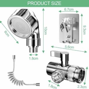 Kit Doccetta per Rubinetto Lavandino Multiuso con Tubo Estensibile e Deviatore – Universale Cucina Bagno Balcone - immagine 4